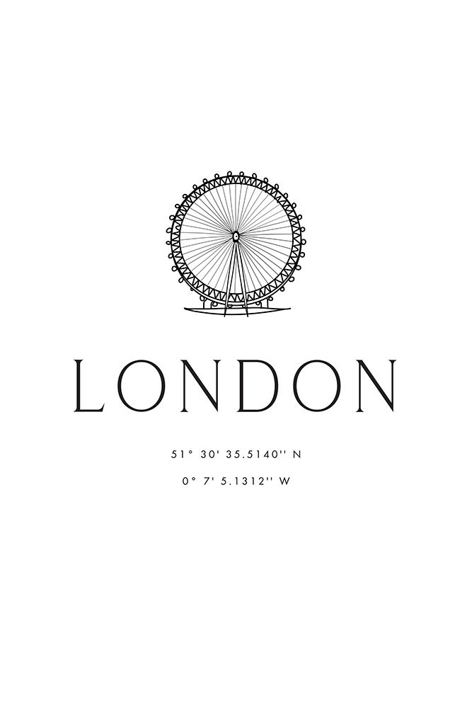 London city coordinates art print by Rosana Laiz Blursbyai for $57.95 CAD