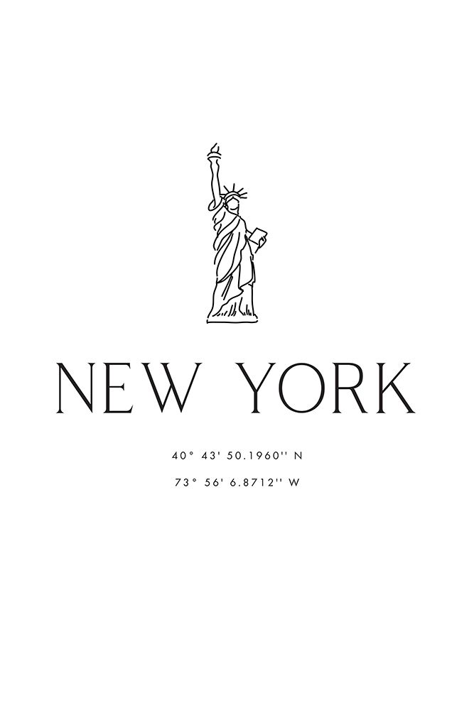 New York city coordinates art print by Rosana Laiz Blursbyai for $57.95 CAD