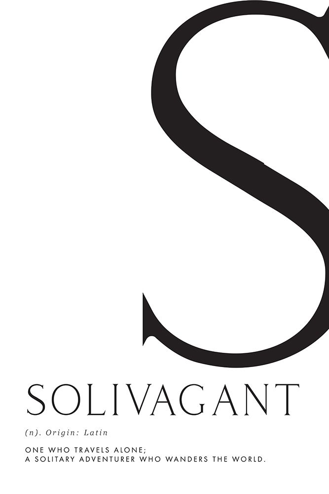 Solivagant definition typography art art print by Rosana Laiz Blursbyai for $57.95 CAD
