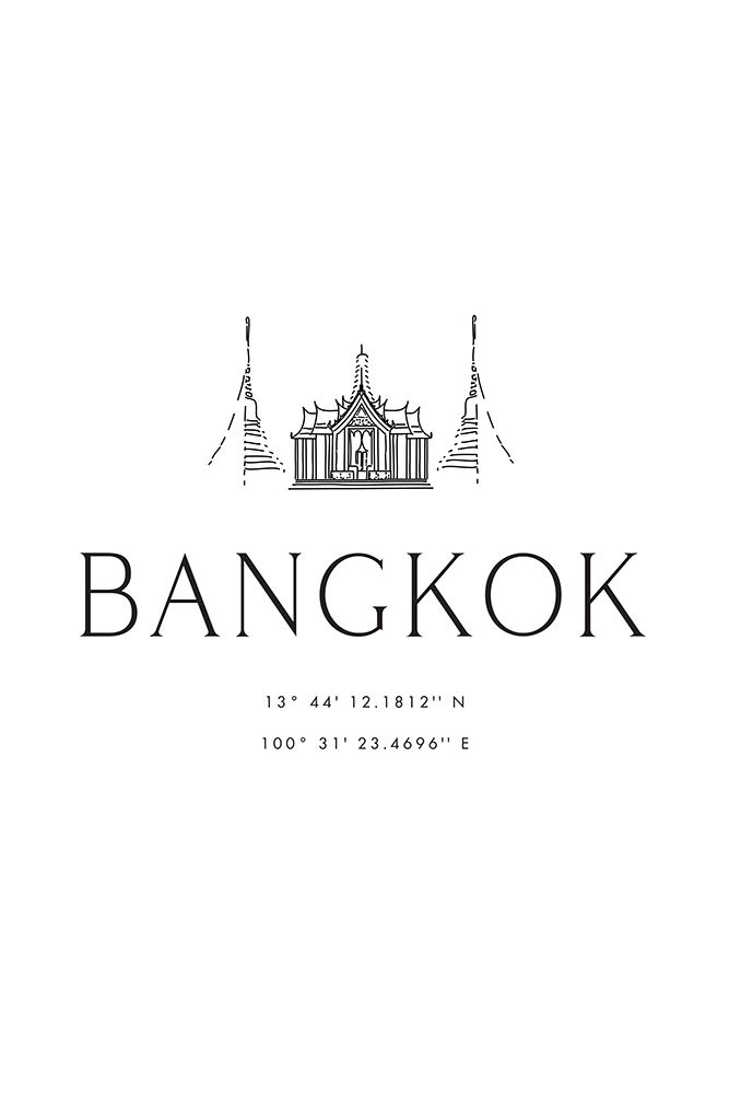 Bangkok coordinates art print by Rosana Laiz Blursbyai for $57.95 CAD
