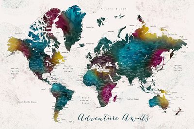 World Maps prints and posters