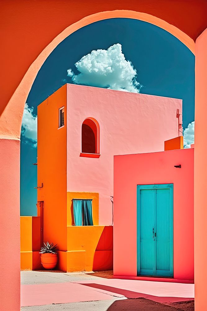 The Pink Village art print by Treechild for $57.95 CAD