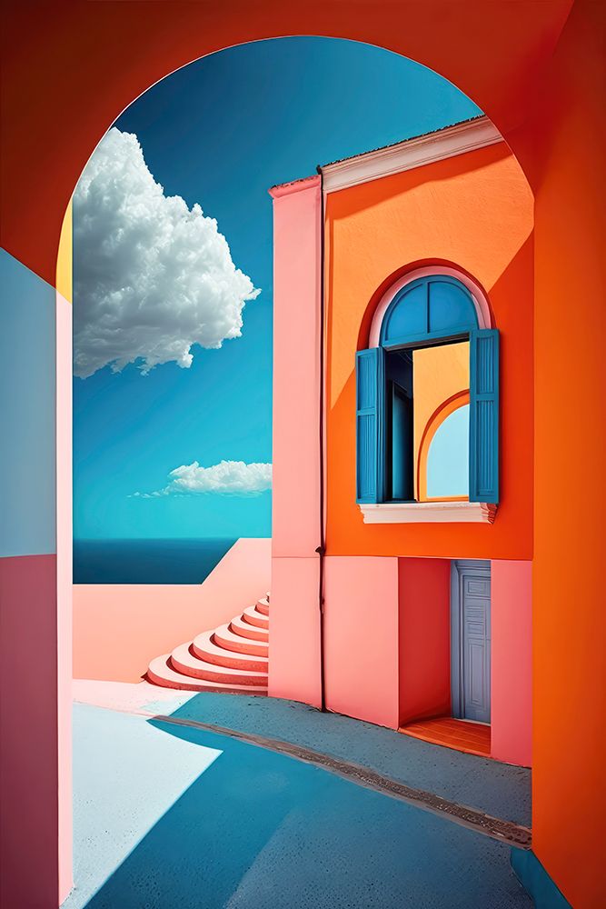 Geometric Village art print by Treechild for $57.95 CAD
