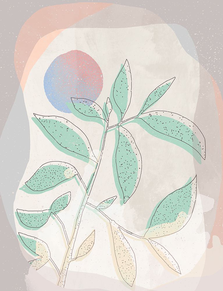 Pastel Leaves art print by Aylin Demir for $57.95 CAD