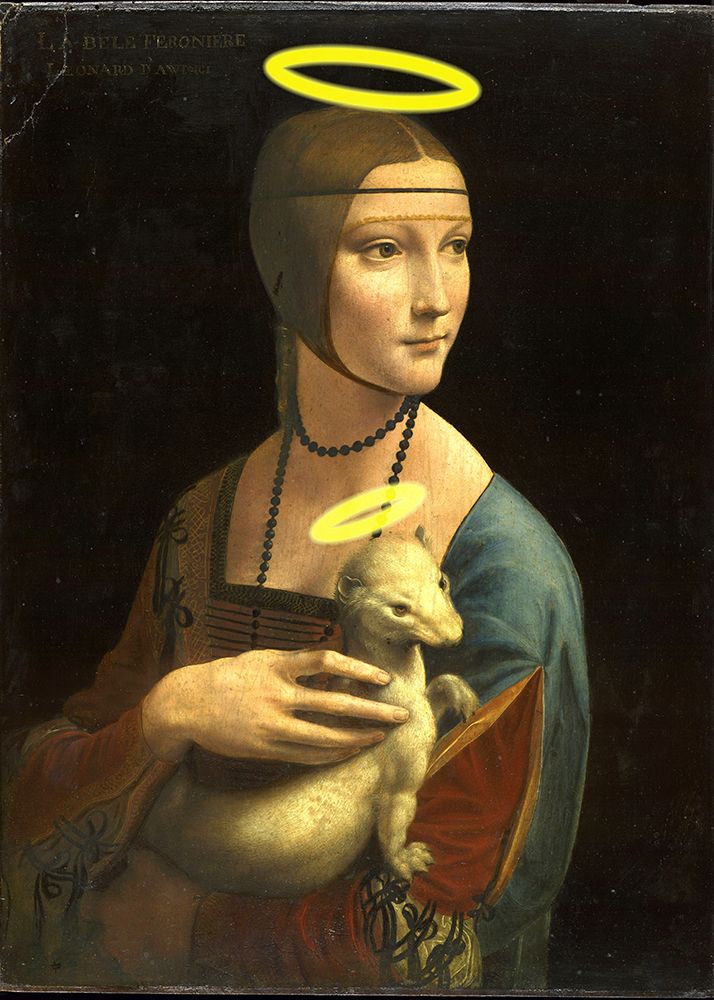 Lady with a halo art print by Artelele for $57.95 CAD