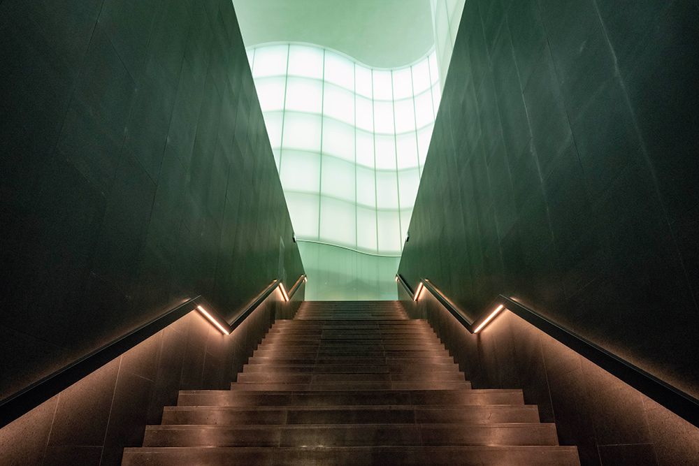Atrium Stairs art print by Linda Wride for $57.95 CAD
