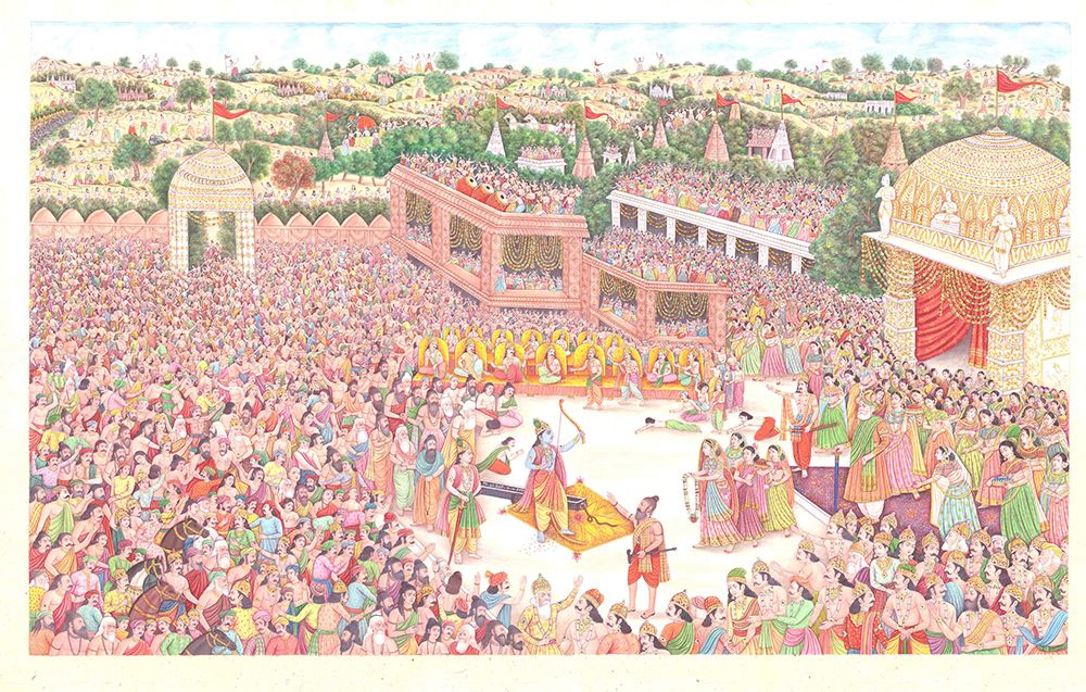 Sita ji Swaymvar art print by Mirza Baig for $57.95 CAD