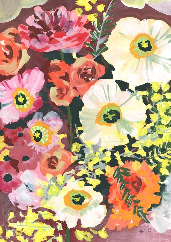 White Anemones art print by Ania Zwara for $57.95 CAD