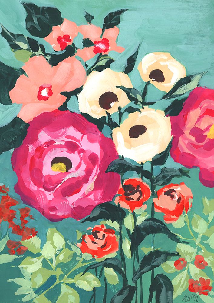 Viva Magenta Peonies art print by Ania Zwara for $57.95 CAD