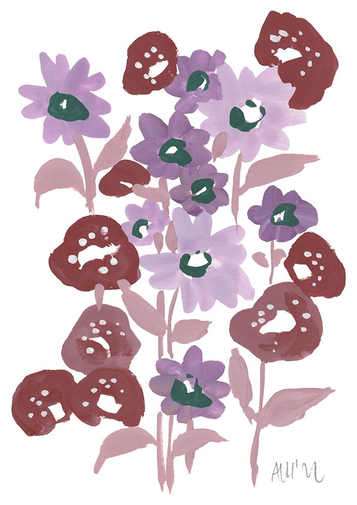 Purple Flowerbed art print by Ania Zwara for $57.95 CAD
