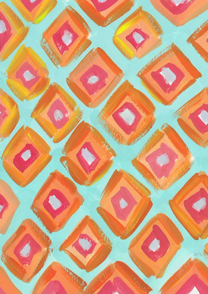 Orange Diamonds art print by Ania Zwara for $57.95 CAD