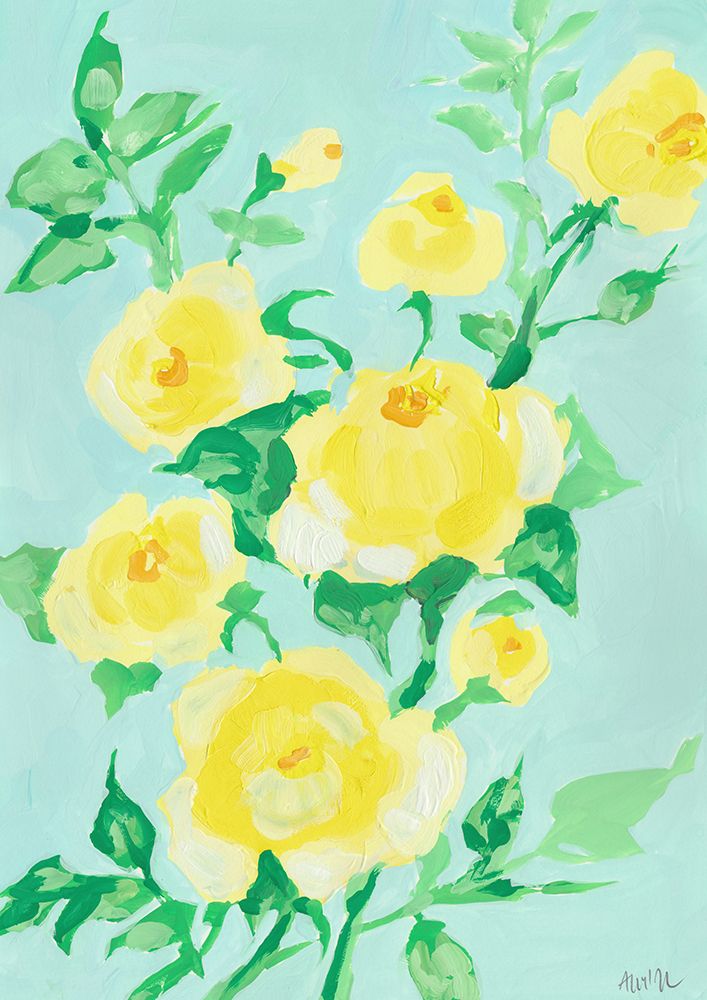 Lemon Roses art print by Ania Zwara for $57.95 CAD
