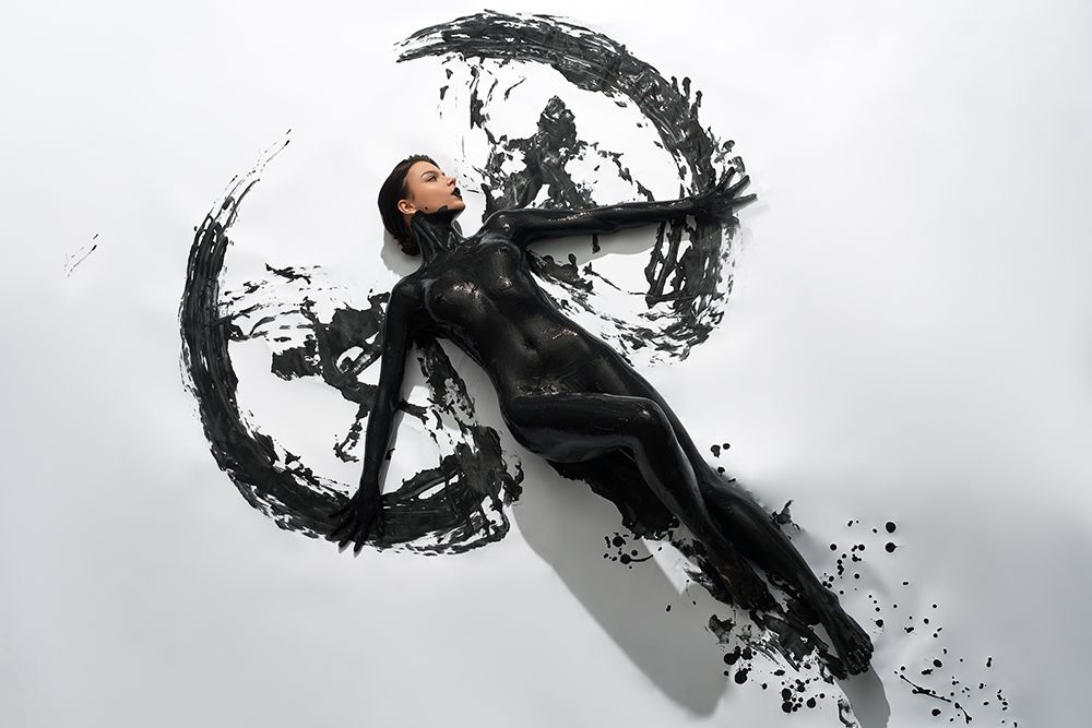Dark Angel On The White Floor art print by Andrey Guryanov for $57.95 CAD