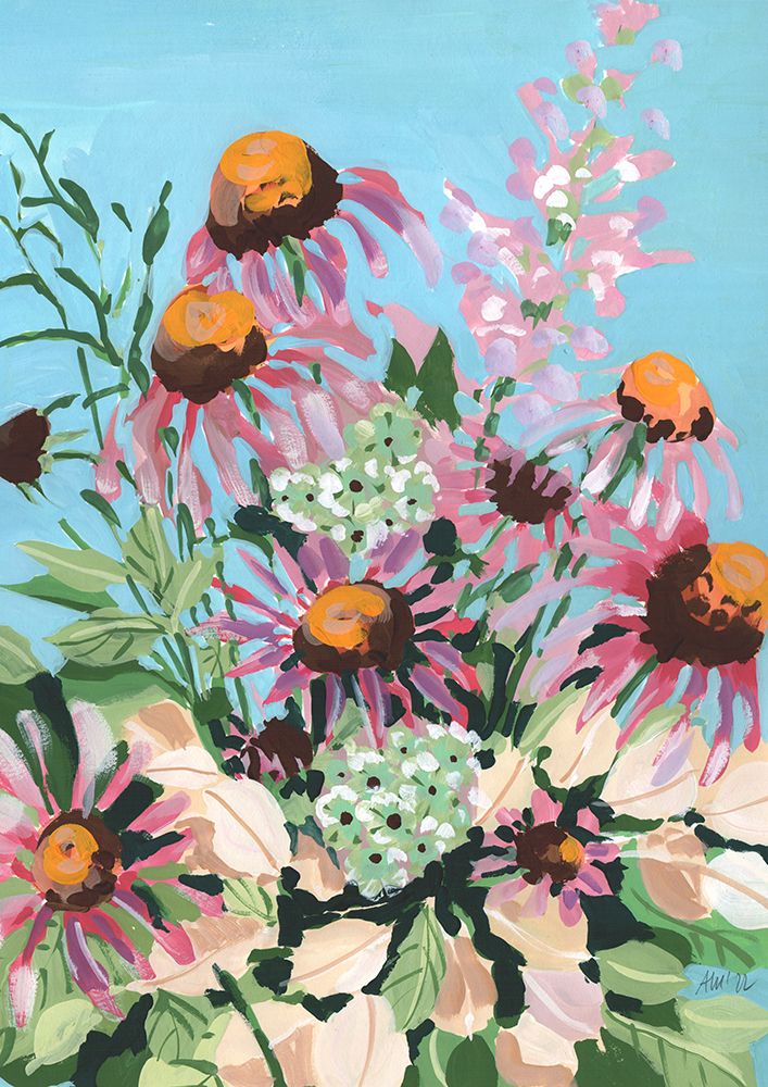 Echinacea Purpurea art print by Ania Zwara for $57.95 CAD