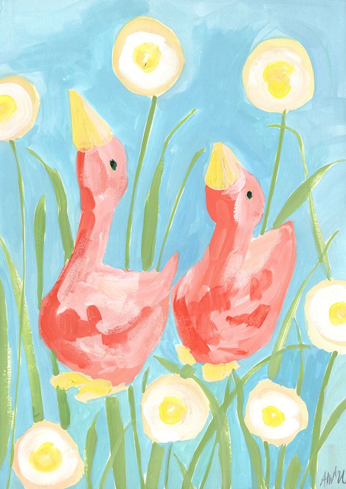 Coral Gees In The Garden art print by Ania Zwara for $57.95 CAD