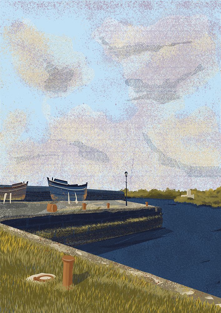 Ireland-Kinvara Harbour-County Galway art print by Charlotte Trudgett for $57.95 CAD