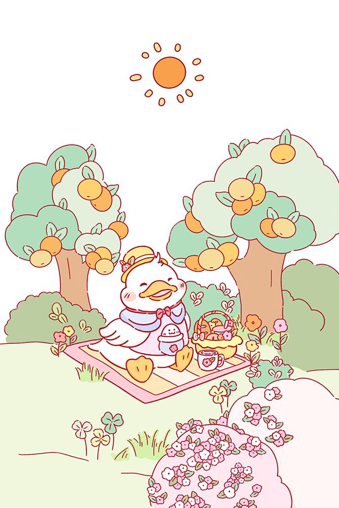 Little Duck Picnic up art print by Xuan Thai for $57.95 CAD