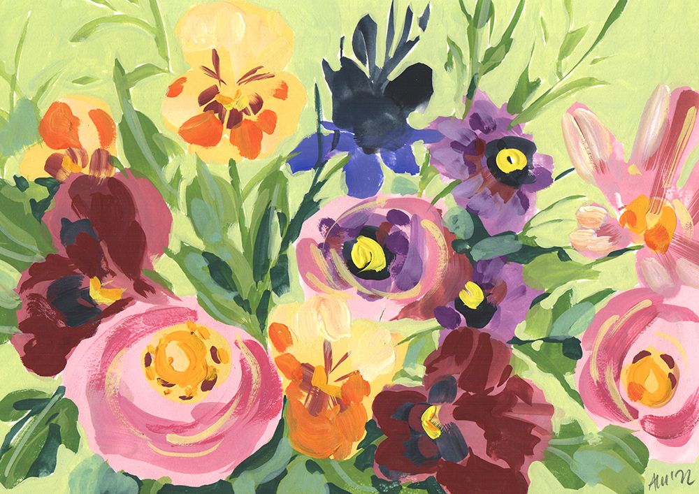 All Shades Of Violet Bouquet art print by Ania Zwara for $57.95 CAD