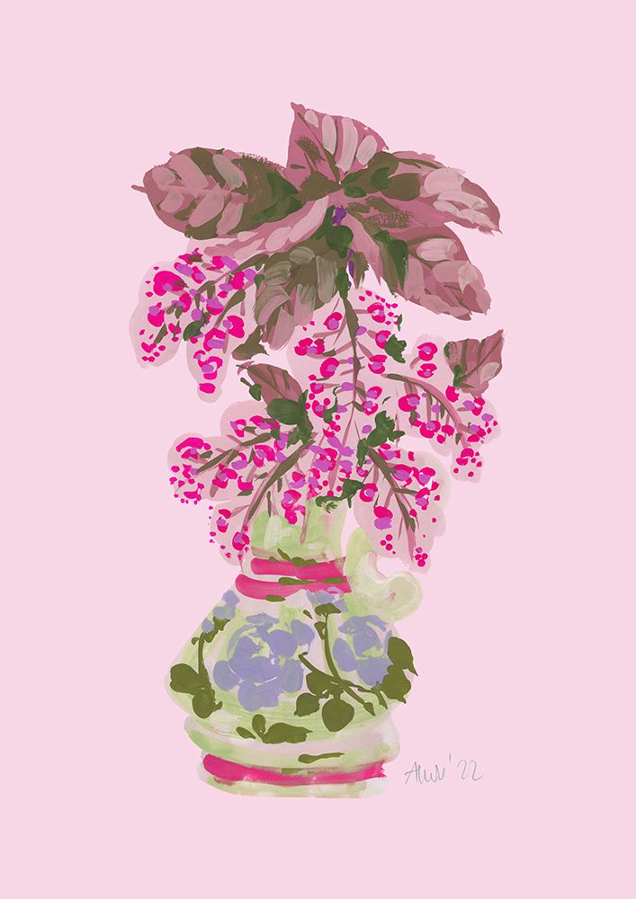 Blooming Vase In Pink art print by Ania Zwara for $57.95 CAD