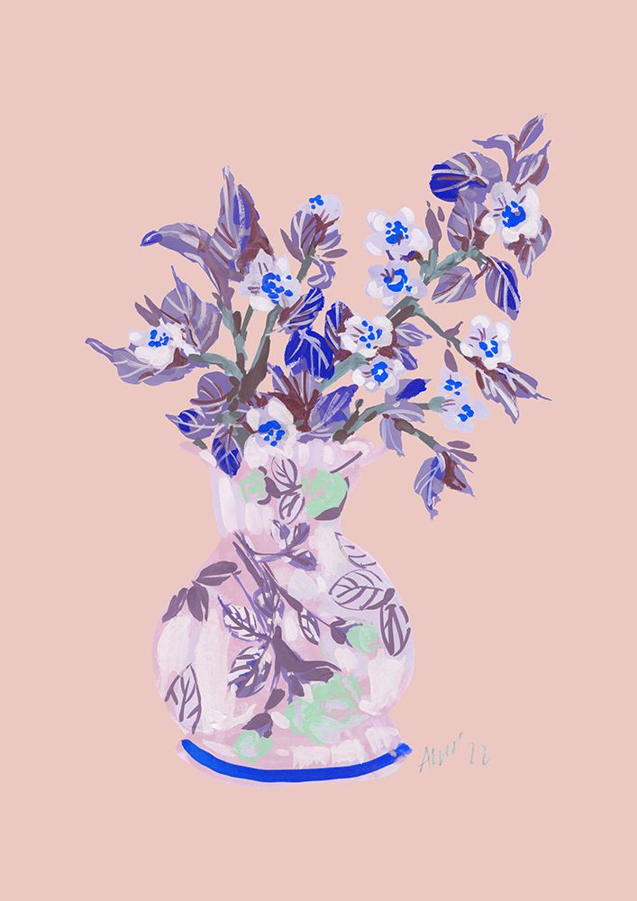 Apple Blossom - Coral art print by Ania Zwara for $57.95 CAD