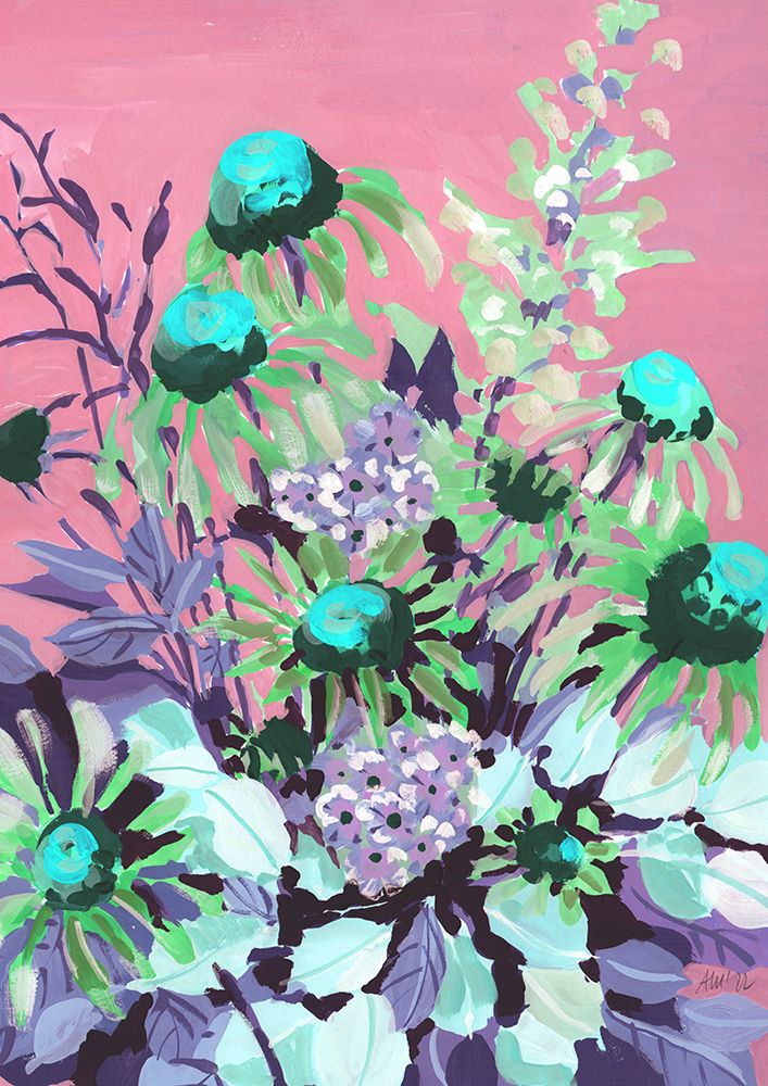 Echinacea pink sky art print by Ania Zwara for $57.95 CAD