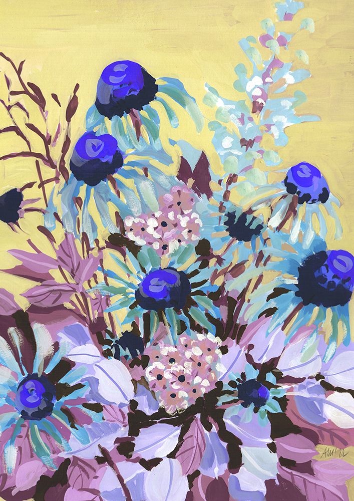 Echinacea Cobalt Blue art print by Ania Zwara for $57.95 CAD