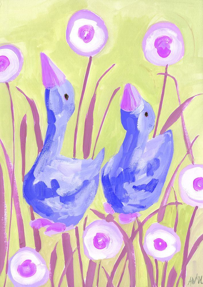 Cobalt Gees In The Garden art print by Ania Zwara for $57.95 CAD
