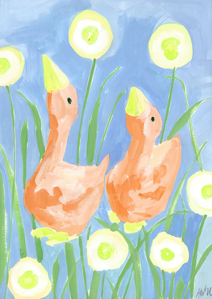 Orange Gees In The Garden art print by Ania Zwara for $57.95 CAD