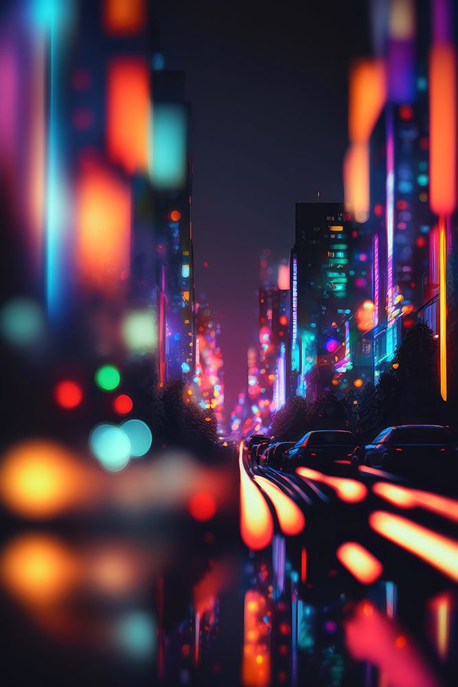 Vibrant City art print by Treechild for $57.95 CAD