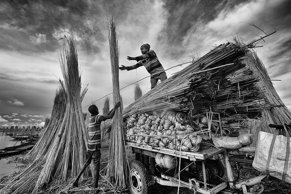 Jute Straws - Men At Work art print by Abhraneel Chakraborty for $57.95 CAD