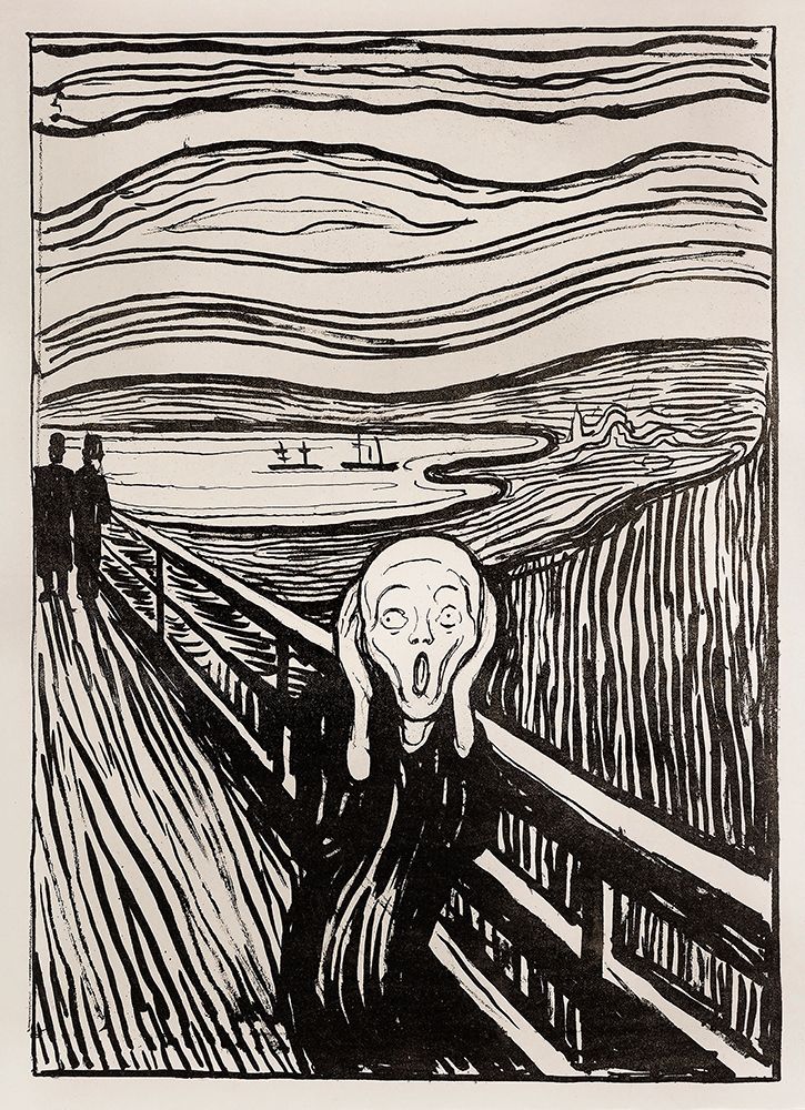 Skriet - The Scream - Mono art print by Pictufy for $57.95 CAD