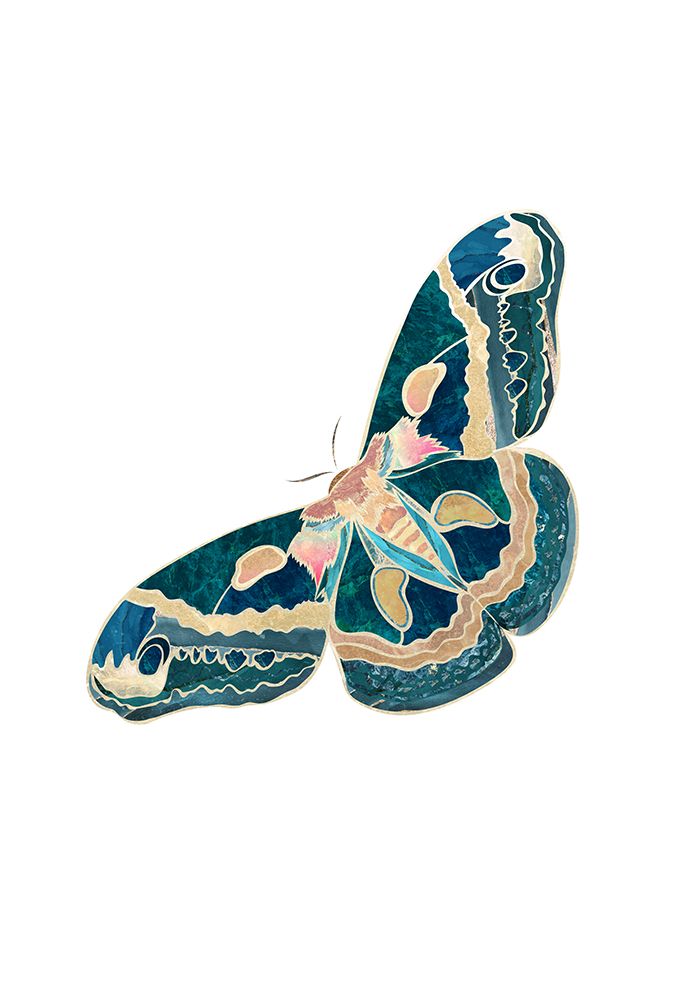 Green White Moth Butterfly art print by Sarah Manovski for $57.95 CAD