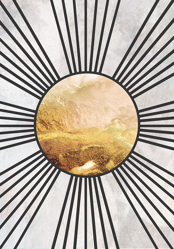 Black Gold Sun Rays art print by Sarah Manovski for $57.95 CAD
