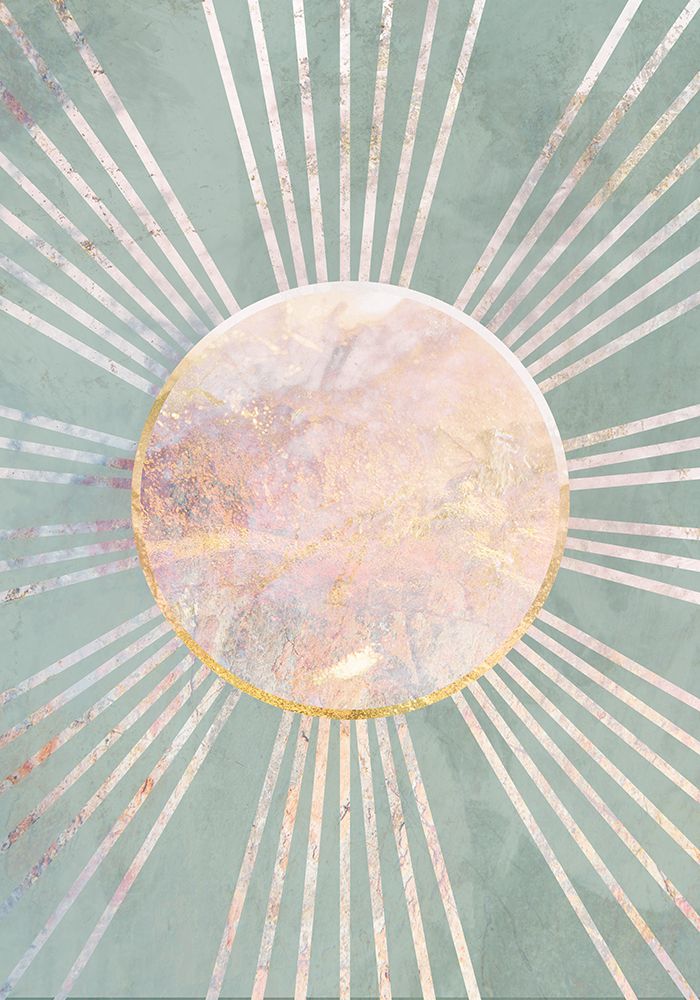 Sage Green Boho Sun Rays art print by Sarah Manovski for $57.95 CAD