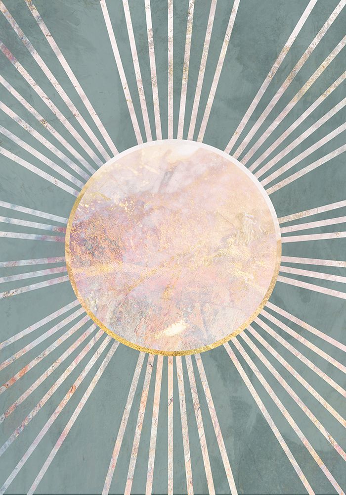 Deep Green Sun Rays art print by Sarah Manovski for $57.95 CAD