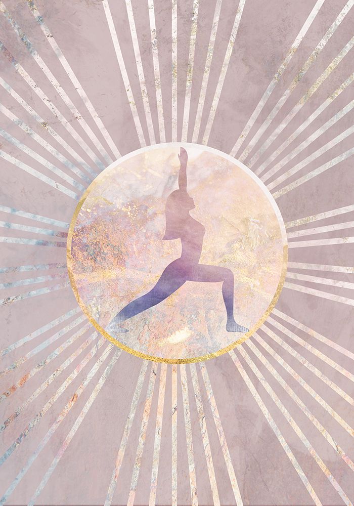 Pink Yoga Sun Rays art print by Sarah Manovski for $57.95 CAD