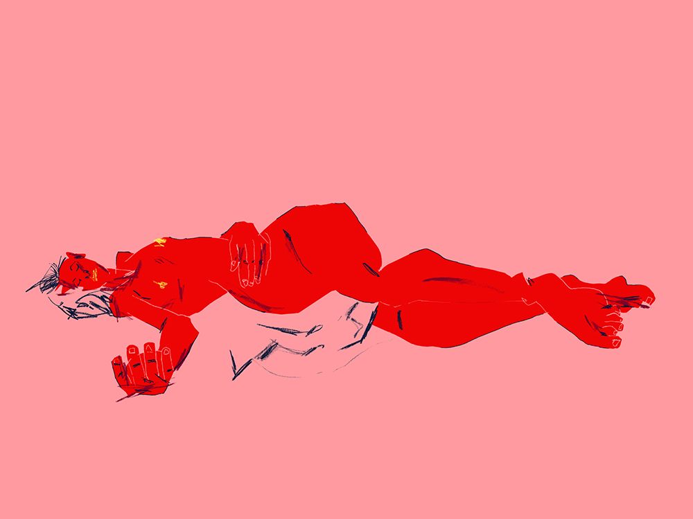 A Girl Asleep Pink art print by Francesco Gulina for $57.95 CAD