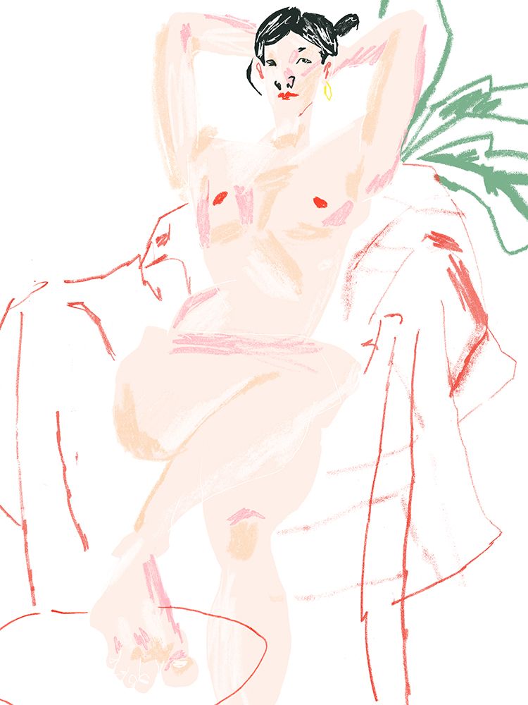 Girl Resting In A Chair art print by Francesco Gulina for $57.95 CAD