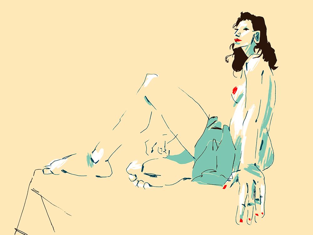 Girl Sitting art print by Francesco Gulina for $57.95 CAD