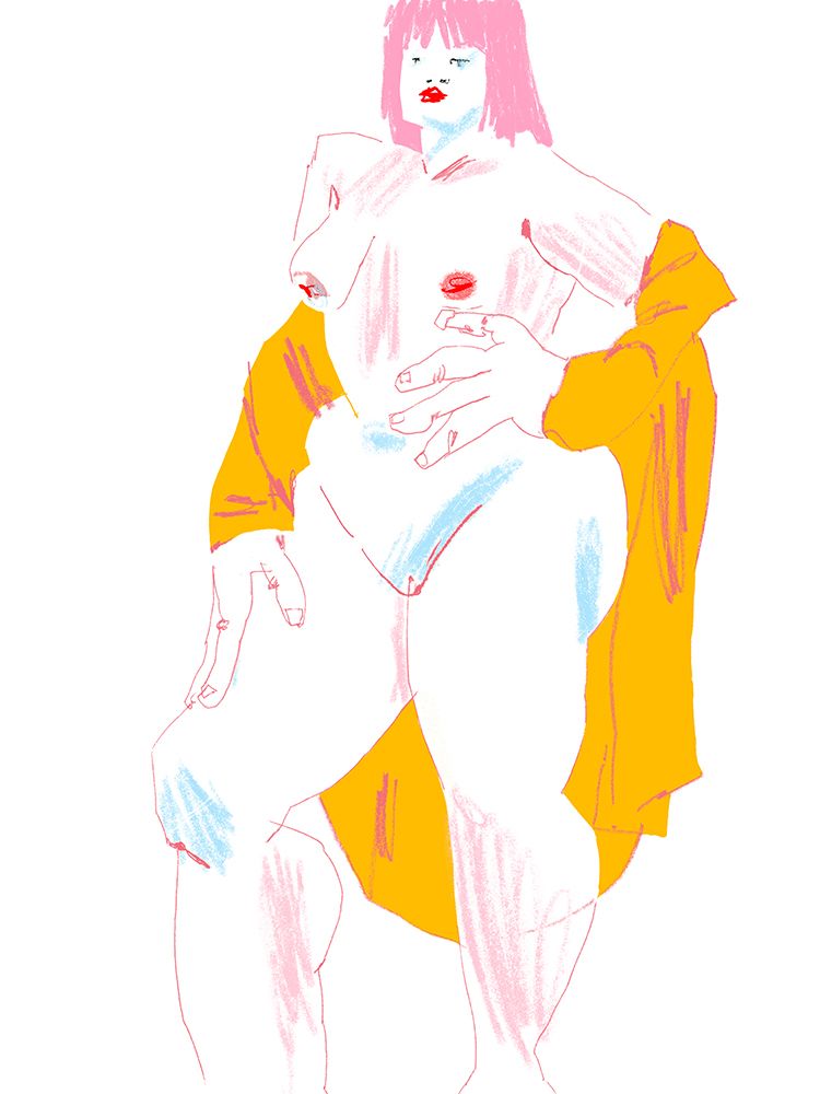 White And Yellow Nude art print by Francesco Gulina for $57.95 CAD