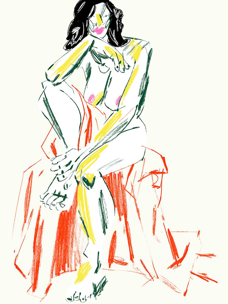 Woman Resting Her Chin On Her Hand art print by Francesco Gulina for $57.95 CAD