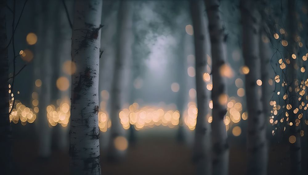 Glowing Birch Forest art print by Treechild for $57.95 CAD