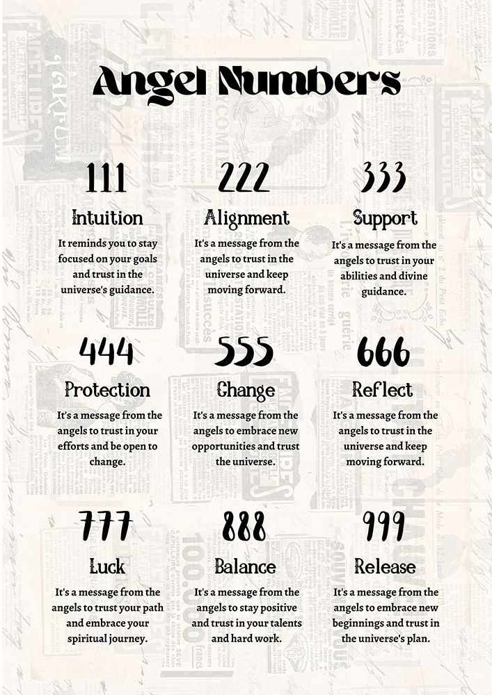 Angel Numbers art print by Amelie for $57.95 CAD