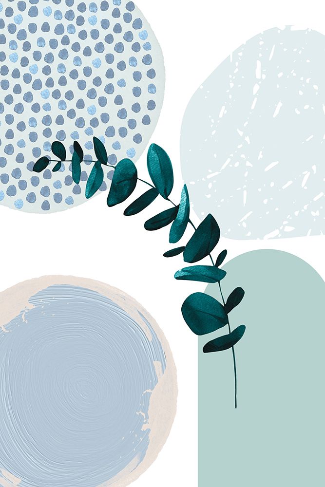 Blue green boho-2 art print by Sally Ann Moss for $57.95 CAD