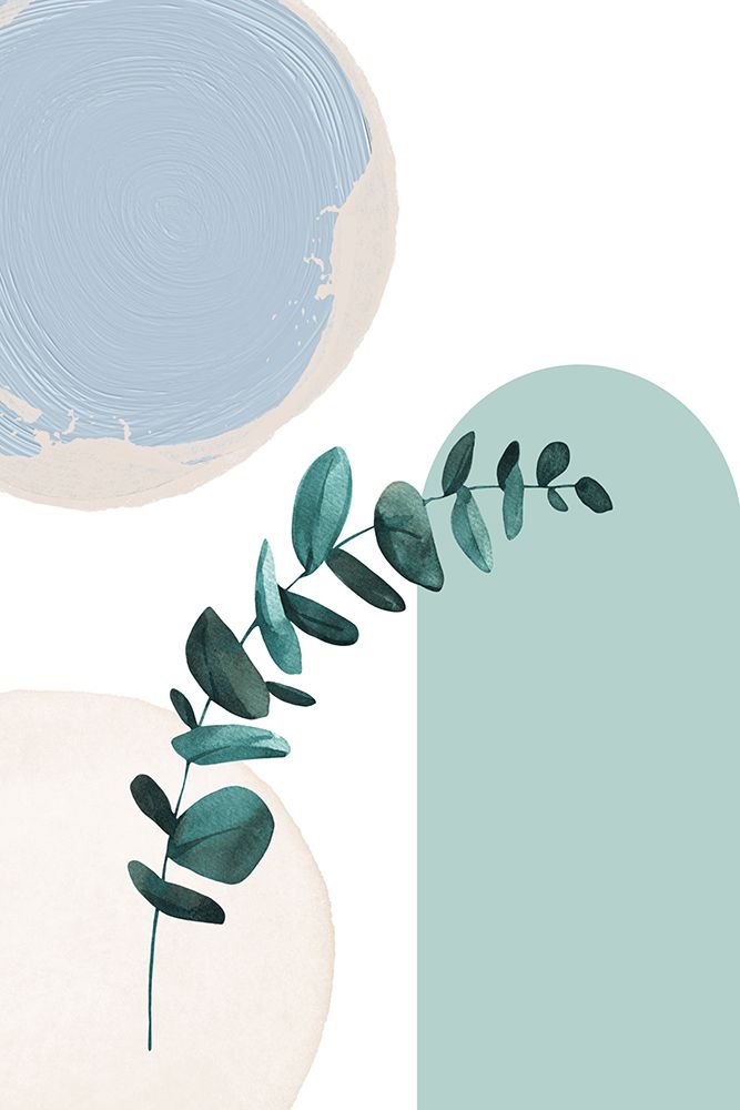 Blue green boho-1 art print by Sally Ann Moss for $57.95 CAD
