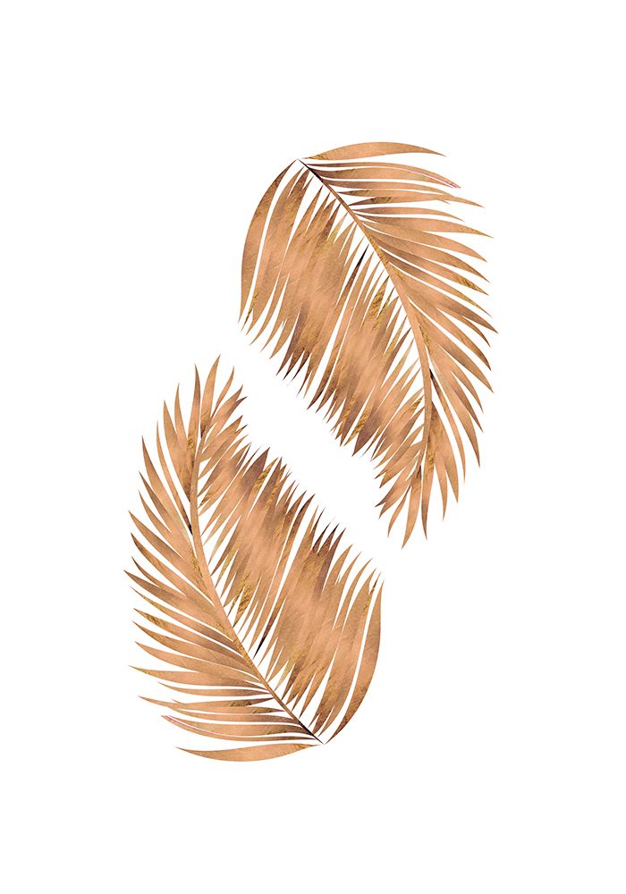 Golden palms white copper 2 art print by Sarah Manovski for $57.95 CAD