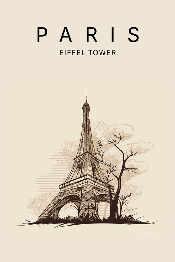 Paris Eiffel Tower art print by Caz Reason for $57.95 CAD