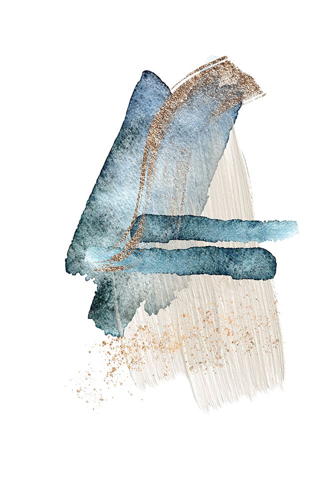 Atlantic Blue Abstract-3 art print by Sally Ann Moss for $57.95 CAD
