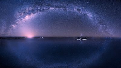 Milky Way Over Salt Flat - Bolivia by Yanny Liu