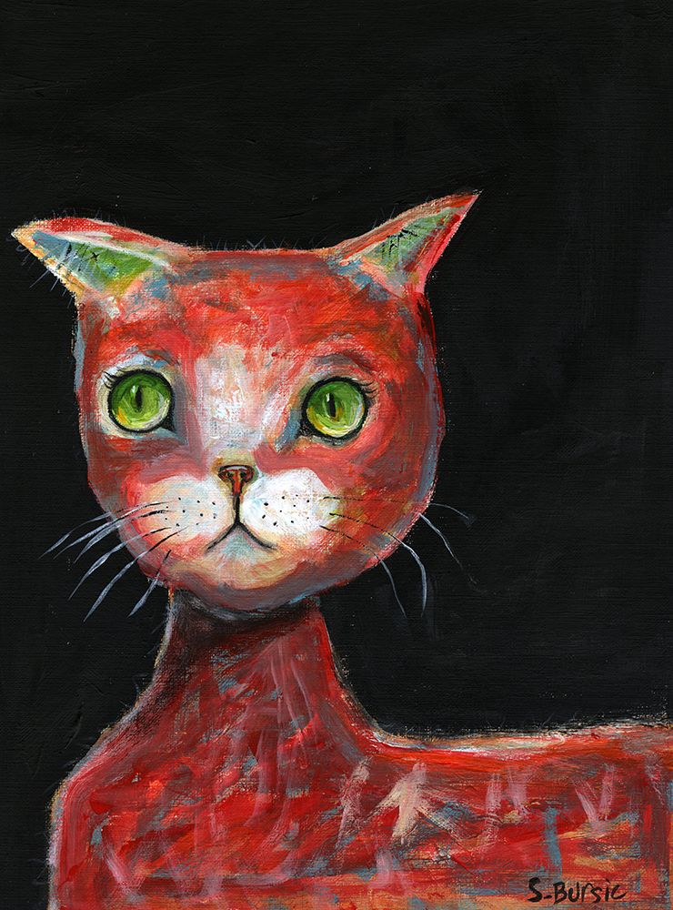 Red Cat art print by Sharyn Bursic for $57.95 CAD